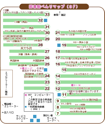図書館べんりマップ（3F）